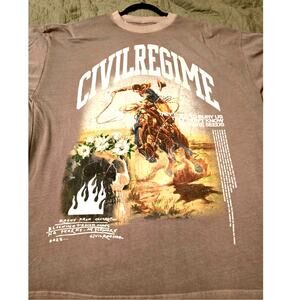 Civil Regime "Grew Through It American" Classic Oversized Large Tee